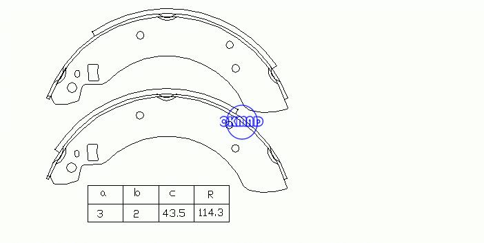 FORD CAPRI(ECJ) CAPRI II III(GECP) 드럼 브레이크 슈즈 OEM: 5019036 FSB363 GS6125, OK-BS147